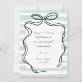 Whimsical Hand-getrokken Bow Lijst Foto Kerst Feestdagenkaart (Achterkant)