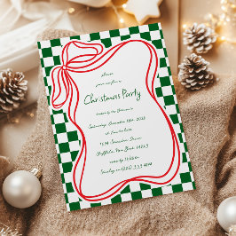 Whimsical Hand-getrokken Bow Lijst Kerst Kaart