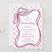 Whimsical Hand-getrokken Bow Lijst Kerst Kaart (Voorkant)