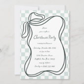 Whimsical Hand-getrokken Bow Lijst Kerst Kaart (Voorkant)