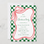 Whimsical Hand-getrokken Bow Lijst Kerst Kaart (Voorkant)