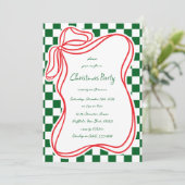 Whimsical Hand-getrokken Bow Lijst Kerst Kaart (Staand voorkant)