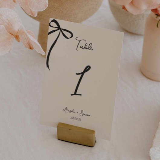 Whimsical Hand getrokken Bow Trouwtafel nummer
