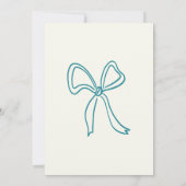 Whimsical Hand getrokken Bows Budget Huwelijk Kaart (Achterkant)