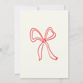 Whimsical Hand getrokken Bows Budget Huwelijk Kaart (Achterkant)