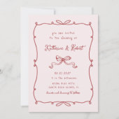 Whimsical Hand getrokken Bows Budget Huwelijk Kaart (Voorkant)