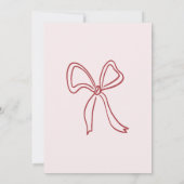 Whimsical Hand getrokken Bows Budget Huwelijk Kaart (Achterkant)