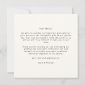 Whimsical, hand getrokken bruiloft bedankkaart (Achterkant)