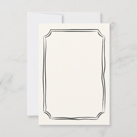 Whimsical Hand getrokken bruiloft eigenzinnige QR  RSVP Kaartje (Achterkant)