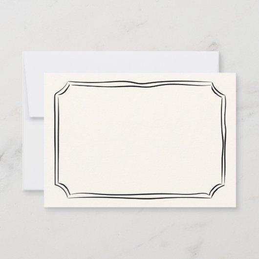 Whimsical Hand getrokken bruiloft eigenzinnige RSV RSVP Kaartje (Achterkant)