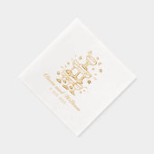 Whimsical Hand getrokken bruiloft Folie Servetten (Rechts)