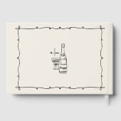 Whimsical  Hand getrokken bruiloft Gastenboek (Achterkant)