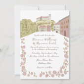 Whimsical Hand getrokken bruiloft in Ljubljana bru Kaart (Voorkant)