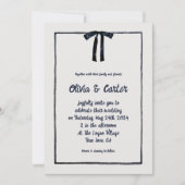 Whimsical Hand getrokken bruiloft Kaart (Voorkant)