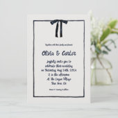 Whimsical Hand getrokken bruiloft Kaart (Staand voorkant)