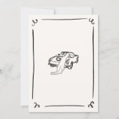 Whimsical Hand getrokken bruiloft Kaart (Achterkant)