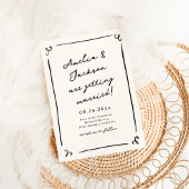 Whimsical Hand getrokken bruiloft Kaart