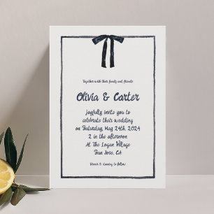 Whimsical Hand getrokken bruiloft Kaart