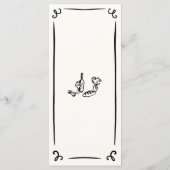 Whimsical Hand getrokken bruiloft menu (Achterkant)