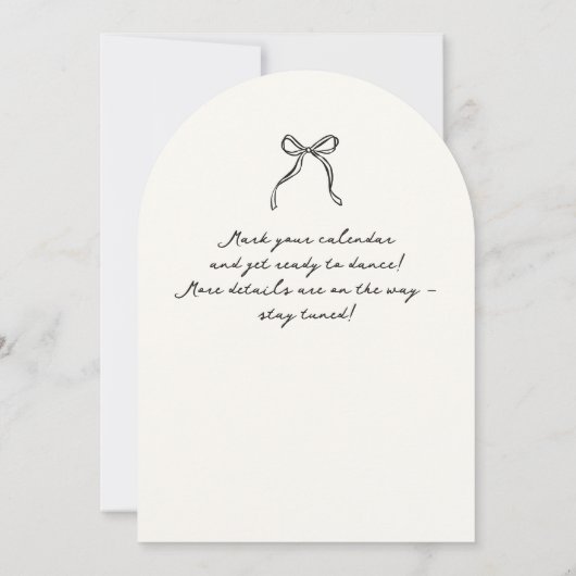 Whimsical, Hand getrokken bruiloft opslaan van de Kaart (Achterkant)