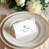 Whimsical Hand getrokken bruiloft plaats kaart