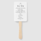 Whimsical Hand getrokken bruiloft programma Fan Handwaaier (Achterkant)