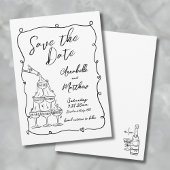 Whimsical Hand getrokken bruiloft Save the Date