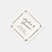 Whimsical Hand getrokken bruiloft Servet (Hoek)