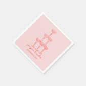 Whimsical Hand getrokken bruiloft servetten (Hoek)