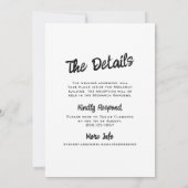 Whimsical Hand getrokken bruiloft uitnodiging (Achterkant)