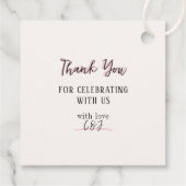 Whimsical Hand getrokken Champagne Toast bruiloft Bedankjes Labels (Achterkant)