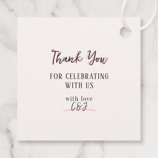 Whimsical Hand getrokken Champagne Toast bruiloft Bedankjes Labels (Achterkant)