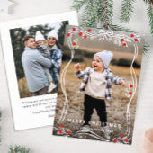 Whimsical Hand getrokken Christmas Bow Ribbon 2 Fo Feestdagenkaart