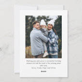 Whimsical Hand getrokken Christmas Bow Ribbon 2 Fo Feestdagenkaart (Achterkant)