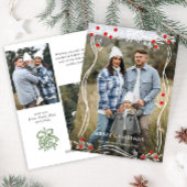 Whimsical Hand getrokken Christmas Bow Ribbon 3 Fo Feestdagenkaart