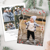 Whimsical Hand getrokken Christmas Bow Ribbon 5 Fo Feestdagenkaart