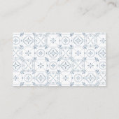 Whimsical Hand getrokken citroen | Blauw Vrijgezel Informatiekaartje (Achterkant)