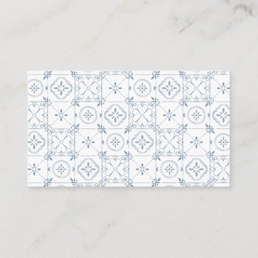 Whimsical Hand getrokken citroen | Blauw Vrijgezel Informatiekaartje (Achterkant)