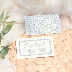 Whimsical Hand getrokken citroen   Blauw Vrijgezel Informatiekaartje