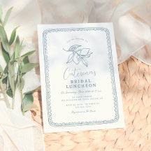 Whimsical Hand getrokken citroen | Blauw Vrijgezel