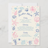 Whimsical Hand getrokken Cocktail Bachelorette Wee Kaart (Achterkant)