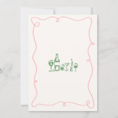 Whimsical Hand getrokken Couple's Douche Kaart (Achterkant)