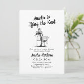 Whimsical Hand Getrokken De Knoop Bind Kaart (Staand voorkant)