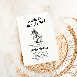 Whimsical Hand Getrokken De Knoop Bind Kaart