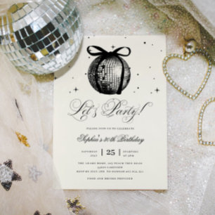 Whimsical Hand getrokken Disco bal elke leeftijd v Kaart