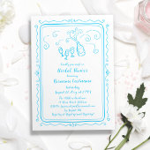 Whimsical Hand getrokken Doodle Custom Vrijgezelle Kaart