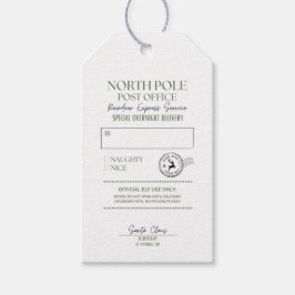Whimsical Hand getrokken Doodle Noordpool Express Cadeaulabel