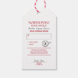 Whimsical Hand getrokken Doodle Noordpool Express Cadeaulabel