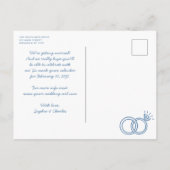 Whimsical Hand Getrokken Doodle Wedding Save the D Briefkaart (Achterkant)