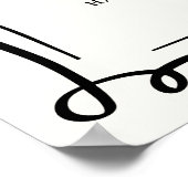 Whimsical Hand Getrokken Doodles Wedding Zitting G Poster (Hoek)